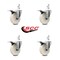 Service Caster 4 Inch Nylon Wheel Swivel 3/4 Inch Square Stem Caster Set Total Lock Brake SCC SCC-SQTTL20S414-NYS-34-4 - alternate 4